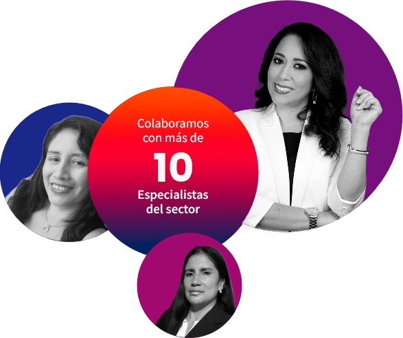 Especialistas de EGL: Beatriz Martínez, Gisella Sheron y Erika Bustamante